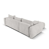Matera 4-Sitzer Ecksofa, Linke Seite, aus Chenille in Hellgrau (Haga 06), 253x173x86 cm von Cosmopolitan Design – Bild 8