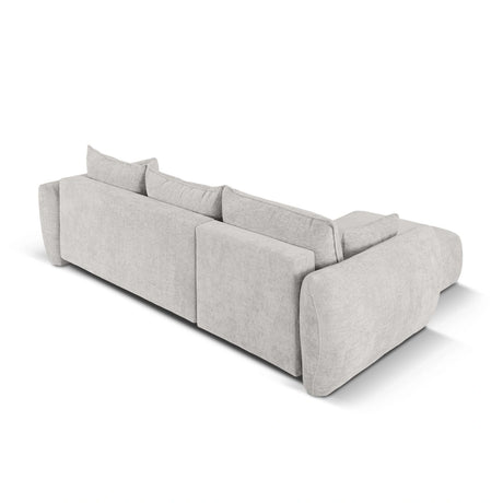 Matera 4-Sitzer Ecksofa, Linke Seite, aus Chenille in Hellgrau (Haga 06), 253x173x86 cm von Cosmopolitan Design – Bild 8