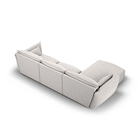 Matera 4-Sitzer Ecksofa, Linke Seite, aus Chenille in Hellgrau (Haga 06), 308x171x85 cm von Cosmopolitan Design – Bild 4