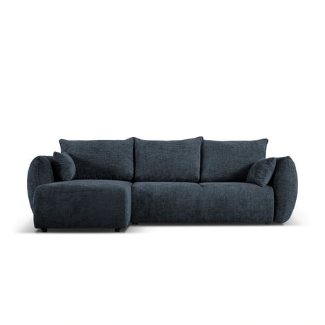 Matera 4-Sitzer Ecksofa, Linke Seite, aus Chenille in Königsblau (Haga 86), 253x173x86 cm von Cosmopolitan Design – Bild 1