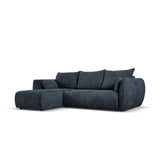 Matera 4-Sitzer Ecksofa, Linke Seite, aus Chenille in Königsblau (Haga 86), 253x173x86 cm von Cosmopolitan Design – Bild 3