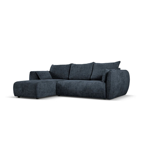 Matera 4-Sitzer Ecksofa, Linke Seite, aus Chenille in Königsblau (Haga 86), 253x173x86 cm von Cosmopolitan Design – Bild 3