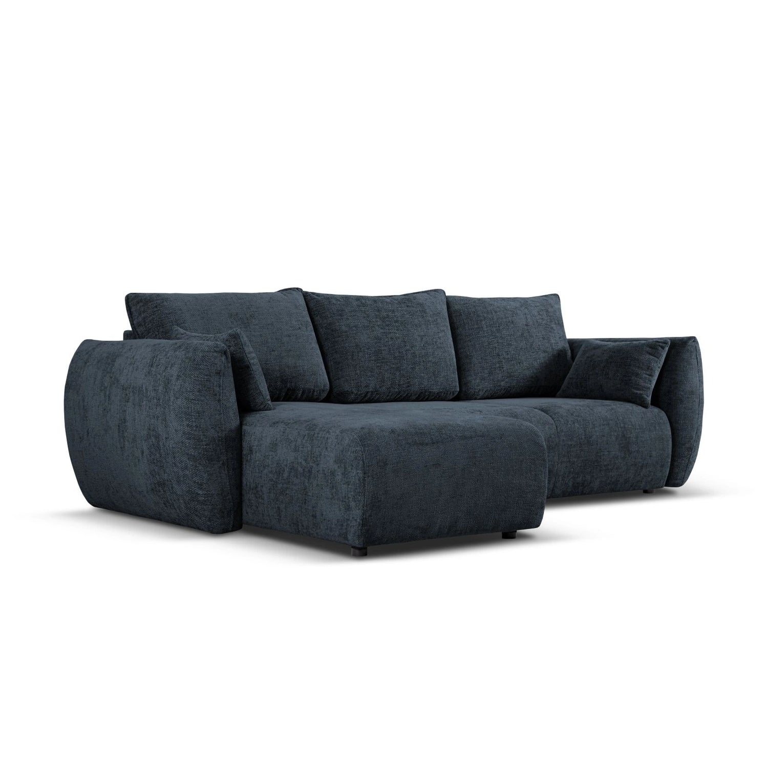 Matera 4-Sitzer Ecksofa, Linke Seite, aus Chenille in Königsblau (Haga 86), 253x173x86 cm von Cosmopolitan Design – Bild 4