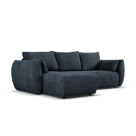 Matera 4-Sitzer Ecksofa, Linke Seite, aus Chenille in Königsblau (Haga 86), 253x173x86 cm von Cosmopolitan Design – Bild 4