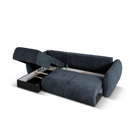 Matera 4-Sitzer Ecksofa, Linke Seite, aus Chenille in Königsblau (Haga 86), 253x173x86 cm von Cosmopolitan Design – Bild 6