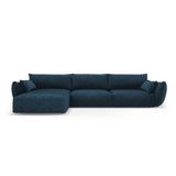 Matera 4-Sitzer Ecksofa, Linke Seite, aus Chenille in Königsblau (Haga 86), 308x171x85 cm von Cosmopolitan Design – Bild 1