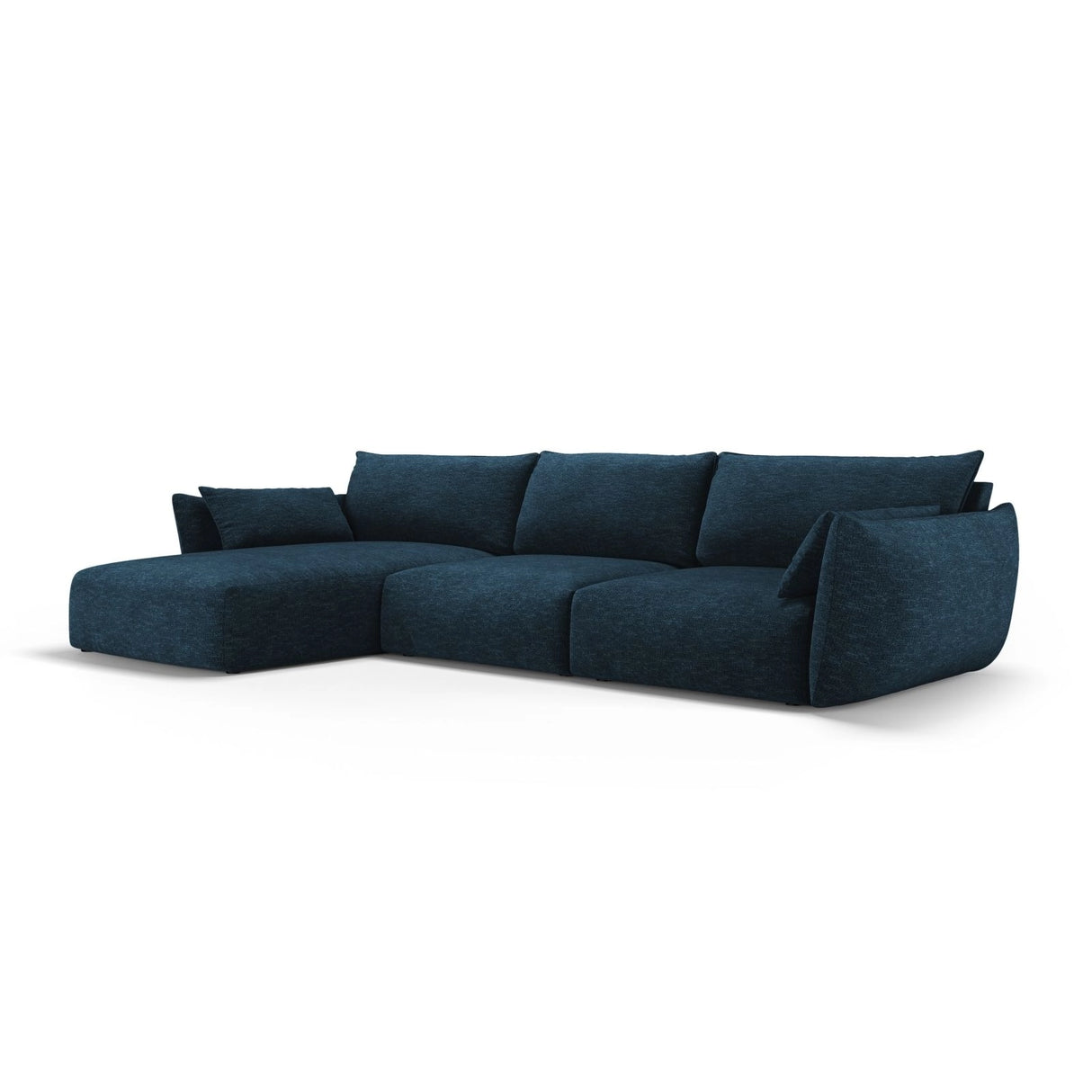 Matera 4-Sitzer Ecksofa, Linke Seite, aus Chenille in Königsblau (Haga 86), 308x171x85 cm von Cosmopolitan Design – Bild 3