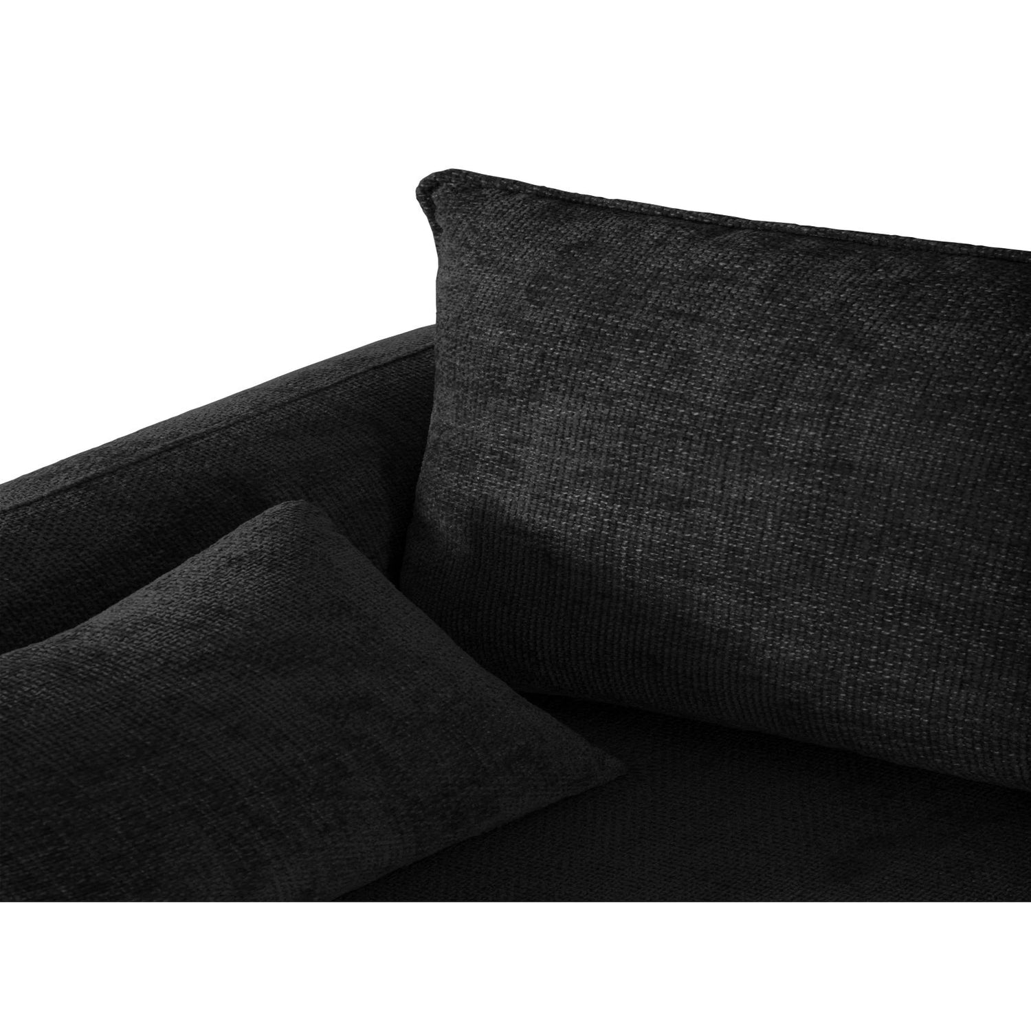 Matera 4-Sitzer Ecksofa, Linke Seite, aus Chenille in Schwarz (Haga 19), 253x173x86 cm von Cosmopolitan Design – Bild 10
