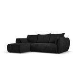 Matera 4-Sitzer Ecksofa, Linke Seite, aus Chenille in Schwarz (Haga 19), 253x173x86 cm von Cosmopolitan Design – Bild 3