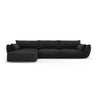 Matera 4-Sitzer Ecksofa, Linke Seite, aus Chenille in Schwarz (Haga 19), 308x171x85 cm von Cosmopolitan Design – Bild 1