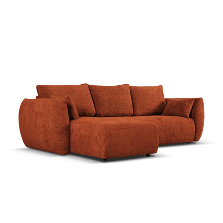 Matera 4-Sitzer Ecksofa, Linke Seite, aus Chenille in Terrakotta (Haga 44), 253x173x86 cm von Cosmopolitan Design – Bild 4