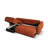 Matera 4-Sitzer Ecksofa, Linke Seite, aus Chenille in Terrakotta (Haga 44), 253x173x86 cm von Cosmopolitan Design – Bild 6