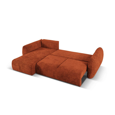 Matera 4-Sitzer Ecksofa, Linke Seite, aus Chenille in Terrakotta (Haga 44), 253x173x86 cm von Cosmopolitan Design – Bild 7