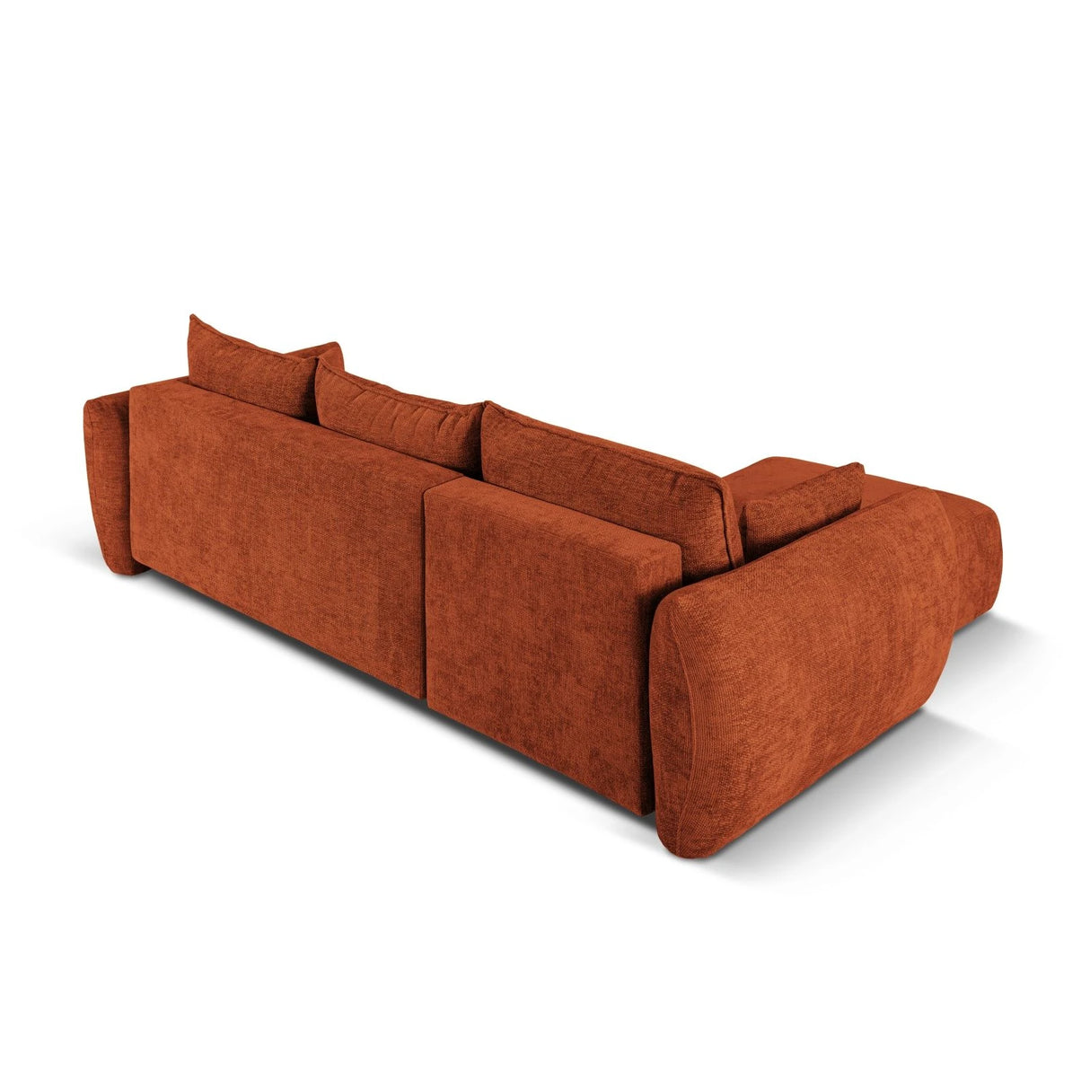 Matera 4-Sitzer Ecksofa, Linke Seite, aus Chenille in Terrakotta (Haga 44), 253x173x86 cm von Cosmopolitan Design – Bild 8