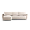 Matera 4-Sitzer Ecksofa, Linke Seite, aus Samt in Beige (Salvador 1), 253x173x86 cm von Cosmopolitan Design – Bild 1