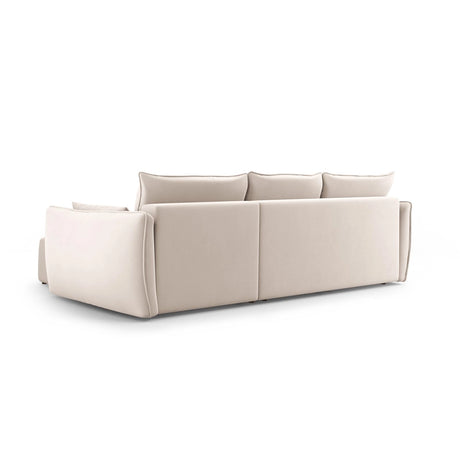 Matera 4-Sitzer Ecksofa, Linke Seite, aus Samt in Beige (Salvador 1), 253x173x86 cm von Cosmopolitan Design – Bild 7