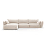 Matera 4-Sitzer Ecksofa, Linke Seite, aus Samt in Beige (Salvador 1), 308x171x85 cm von Cosmopolitan Design – Bild 1