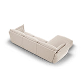 Matera 4-Sitzer Ecksofa, Linke Seite, aus Samt in Beige (Salvador 1), 308x171x85 cm von Cosmopolitan Design – Bild 4