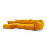 Matera 4-Sitzer Ecksofa, Linke Seite, aus Samt in Gelb (Salvador 10), 308x171x85 cm von Cosmopolitan Design – Bild 3