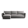 Matera 4-Sitzer Ecksofa, Linke Seite, aus Samt in Grau (Salvador 17), 253x173x86 cm von Cosmopolitan Design – Bild 1