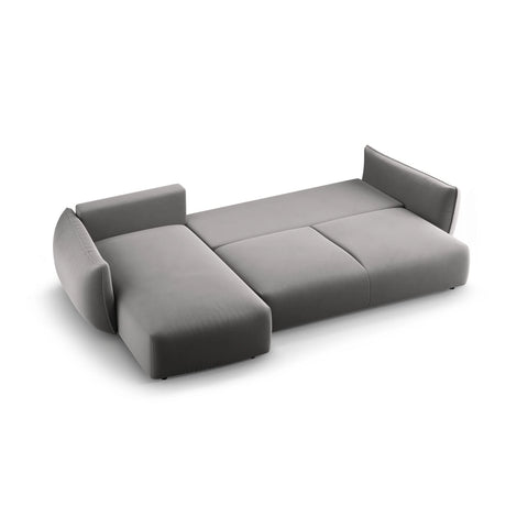Matera 4-Sitzer Ecksofa, Linke Seite, aus Samt in Grau (Salvador 17), 253x173x86 cm von Cosmopolitan Design – Bild 6
