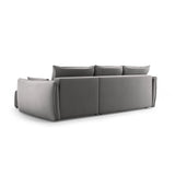 Matera 4-Sitzer Ecksofa, Linke Seite, aus Samt in Grau (Salvador 17), 253x173x86 cm von Cosmopolitan Design – Bild 7
