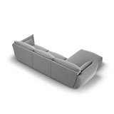 Matera 4-Sitzer Ecksofa, Linke Seite, aus Samt in Grau (Salvador 17), 308x171x85 cm von Cosmopolitan Design – Bild 4