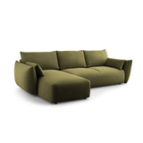 Matera 4-Sitzer Ecksofa, Linke Seite, aus Samt in Grün (Salvador 8), 253x173x86 cm von Cosmopolitan Design – Bild 4