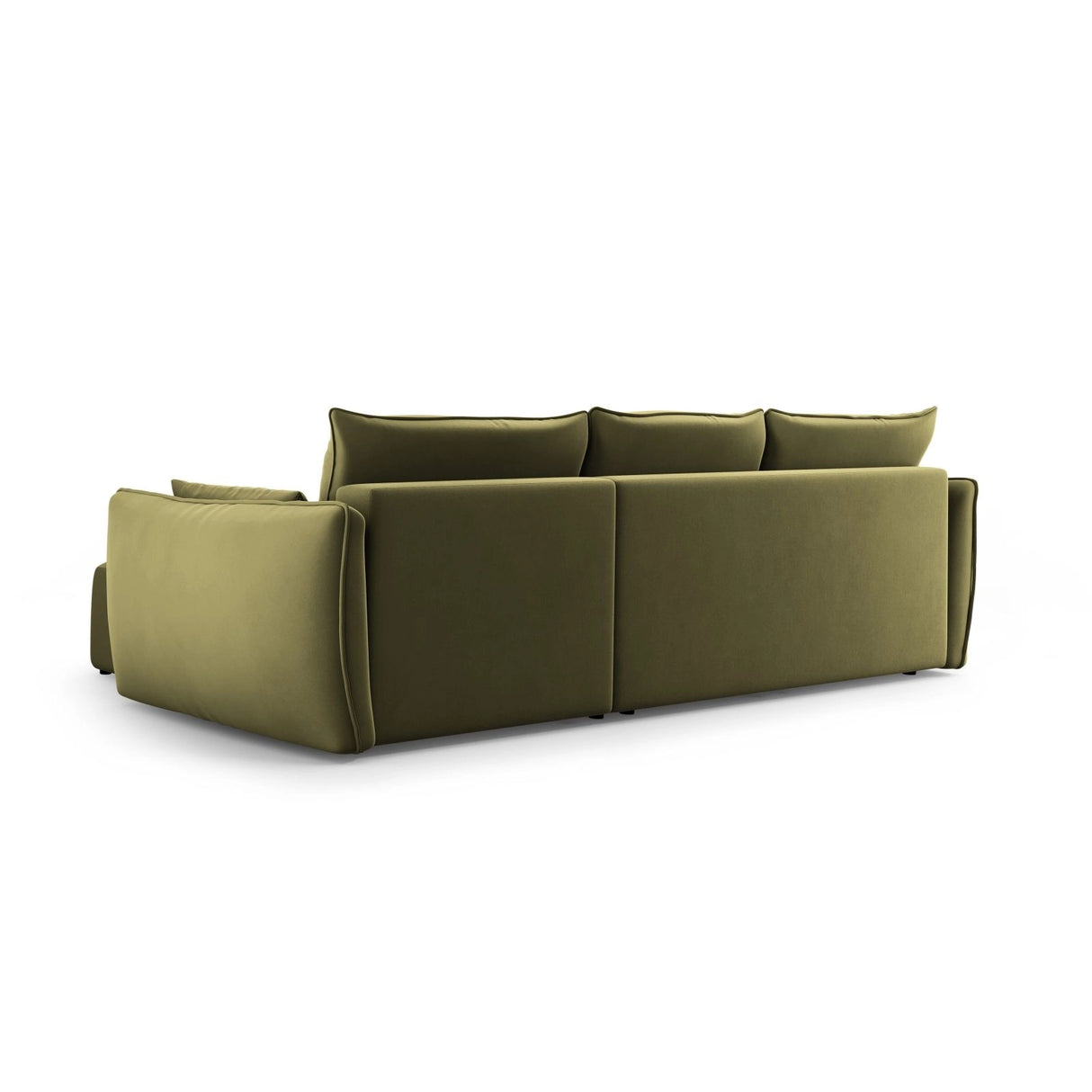 Matera 4-Sitzer Ecksofa, Linke Seite, aus Samt in Grün (Salvador 8), 253x173x86 cm von Cosmopolitan Design – Bild 7