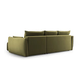 Matera 4-Sitzer Ecksofa, Linke Seite, aus Samt in Grün (Salvador 8), 253x173x86 cm von Cosmopolitan Design – Bild 7
