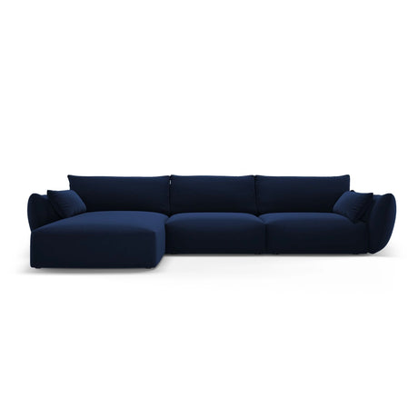 Matera 4-Sitzer Ecksofa, Linke Seite, aus Samt in Königsblau (Salvador 5), 308x171x85 cm von Cosmopolitan Design – Bild 1