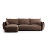 Matera 4-Sitzer Ecksofa, Linke Seite, aus Samt in Schokolade (Salvador 4), 253x173x86 cm von Cosmopolitan Design – Bild 1