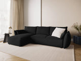 Matera 4-Sitzer Ecksofa, Linke Seite, aus Samt in Schwarz (Salvador 19), 253x173x86 cm von Cosmopolitan Design – Bild 2