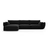 Matera 4-Sitzer Ecksofa, Linke Seite, aus Samt in Schwarz (Salvador 19), 308x171x85 cm von Cosmopolitan Design – Bild 1