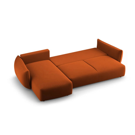 Matera 4-Sitzer Ecksofa, Linke Seite, aus Samt in Terrakotta (Salvador 14), 253x173x86 cm von Cosmopolitan Design – Bild 6
