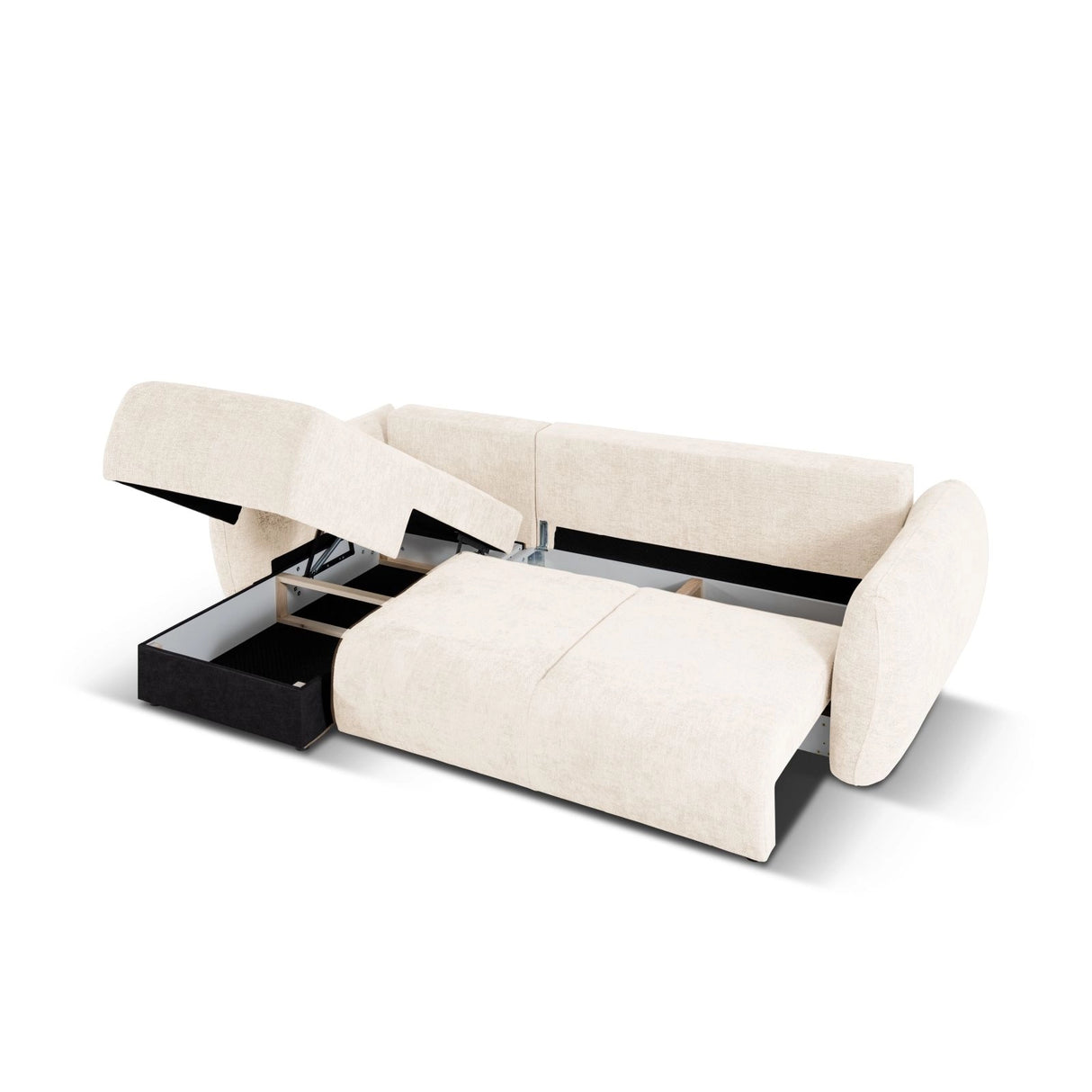 Matera 4-Sitzer Ecksofa, Linke Seite, aus Samt oder Chenille, 253x173x86 cm von Cosmopolitan Design – Bild 6