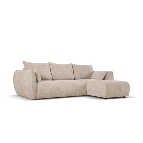 Matera 4-Sitzer Ecksofa, Rechte Seite, aus Chenille in Beige (Haga 30), 253x173x86 cm von Cosmopolitan Design – Bild 3