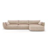 Matera 4-Sitzer Ecksofa, Rechte Seite, aus Chenille in Beige (Haga 30), 308x171x85 cm von Cosmopolitan Design – Bild 1