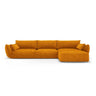 Matera 4-Sitzer Ecksofa, Rechte Seite, aus Chenille in Gelb (Haga 68), 308x171x85 cm von Cosmopolitan Design – Bild 1