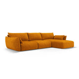 Matera 4-Sitzer Ecksofa, Rechte Seite, aus Chenille in Gelb (Haga 68), 308x171x85 cm von Cosmopolitan Design – Bild 3