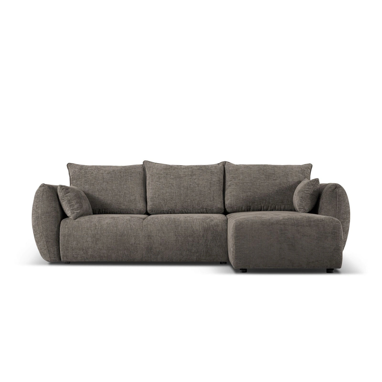 Matera 4-Sitzer Ecksofa, Rechte Seite, aus Chenille in Grau (Haga 16), 253x173x86 cm von Cosmopolitan Design – Bild 1