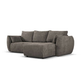 Matera 4-Sitzer Ecksofa, Rechte Seite, aus Chenille in Grau (Haga 16), 253x173x86 cm von Cosmopolitan Design – Bild 4