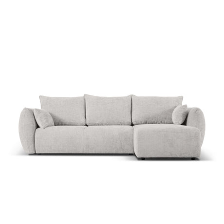 Matera 4-Sitzer Ecksofa, Rechte Seite, aus Chenille in Hellgrau (Haga 06), 253x173x86 cm von Cosmopolitan Design – Bild 1