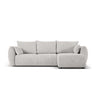 Matera 4-Sitzer Ecksofa, Rechte Seite, aus Chenille in Hellgrau (Haga 06), 253x173x86 cm von Cosmopolitan Design – Bild 1