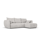 Matera 4-Sitzer Ecksofa, Rechte Seite, aus Chenille in Hellgrau (Haga 06), 253x173x86 cm von Cosmopolitan Design – Bild 3