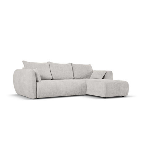 Matera 4-Sitzer Ecksofa, Rechte Seite, aus Chenille in Hellgrau (Haga 06), 253x173x86 cm von Cosmopolitan Design – Bild 3