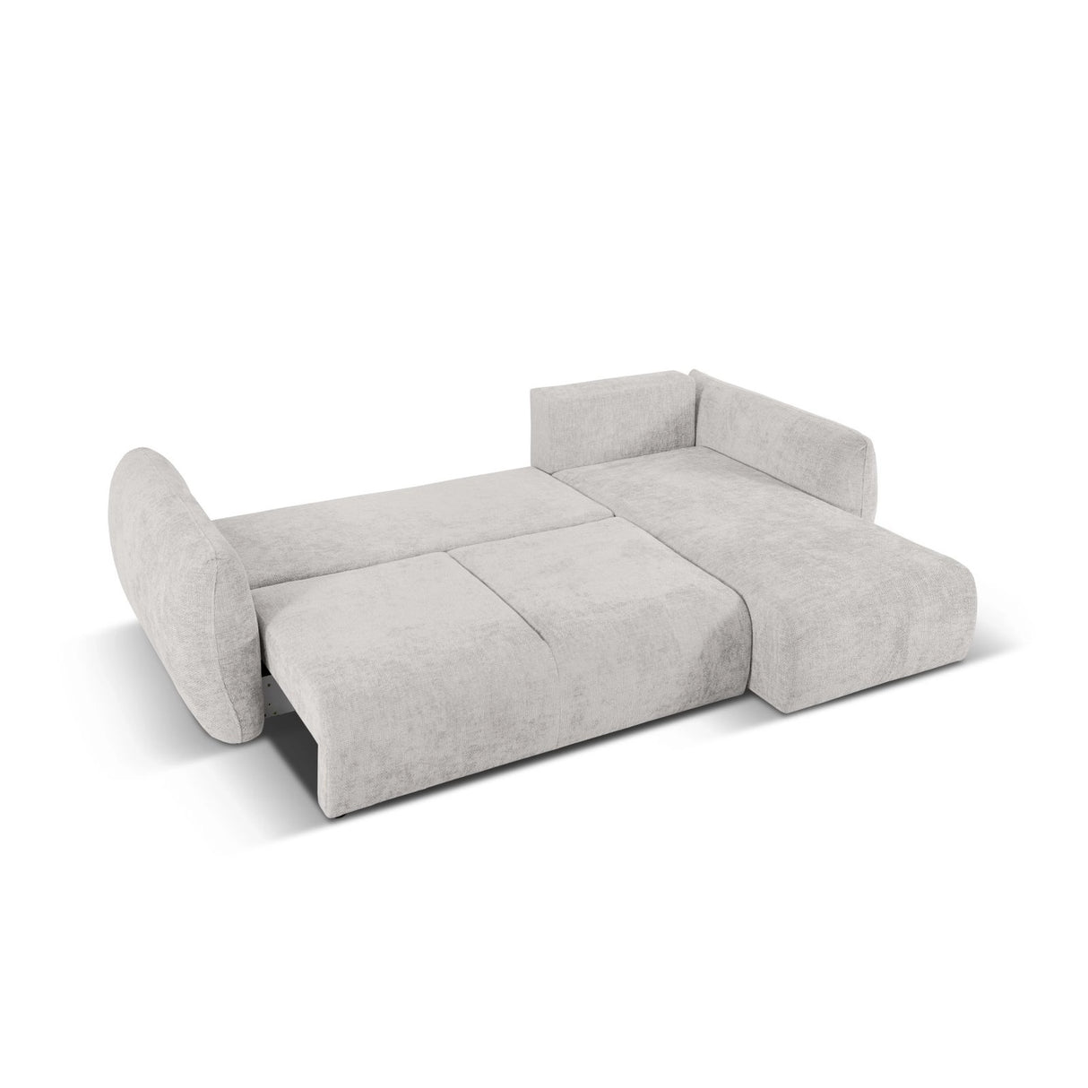 Matera 4-Sitzer Ecksofa, Rechte Seite, aus Chenille in Hellgrau (Haga 06), 253x173x86 cm von Cosmopolitan Design – Bild 7