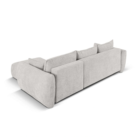 Matera 4-Sitzer Ecksofa, Rechte Seite, aus Chenille in Hellgrau (Haga 06), 253x173x86 cm von Cosmopolitan Design – Bild 8