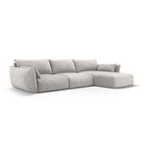Matera 4-Sitzer Ecksofa, Rechte Seite, aus Chenille in Hellgrau (Haga 06), 308x171x85 cm von Cosmopolitan Design – Bild 3
