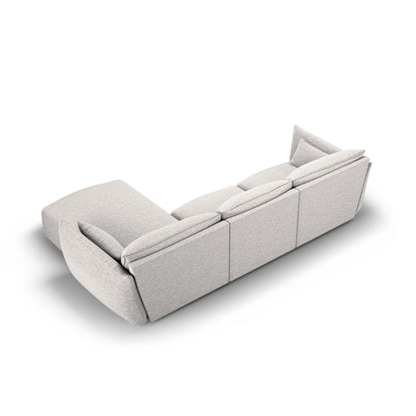 Matera 4-Sitzer Ecksofa, Rechte Seite, aus Chenille in Hellgrau (Haga 06), 308x171x85 cm von Cosmopolitan Design – Bild 4